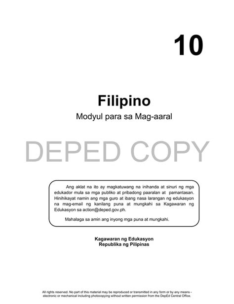 grade 10 palang nagsalpukan na|Filipino Grade 10 Learner's Module .